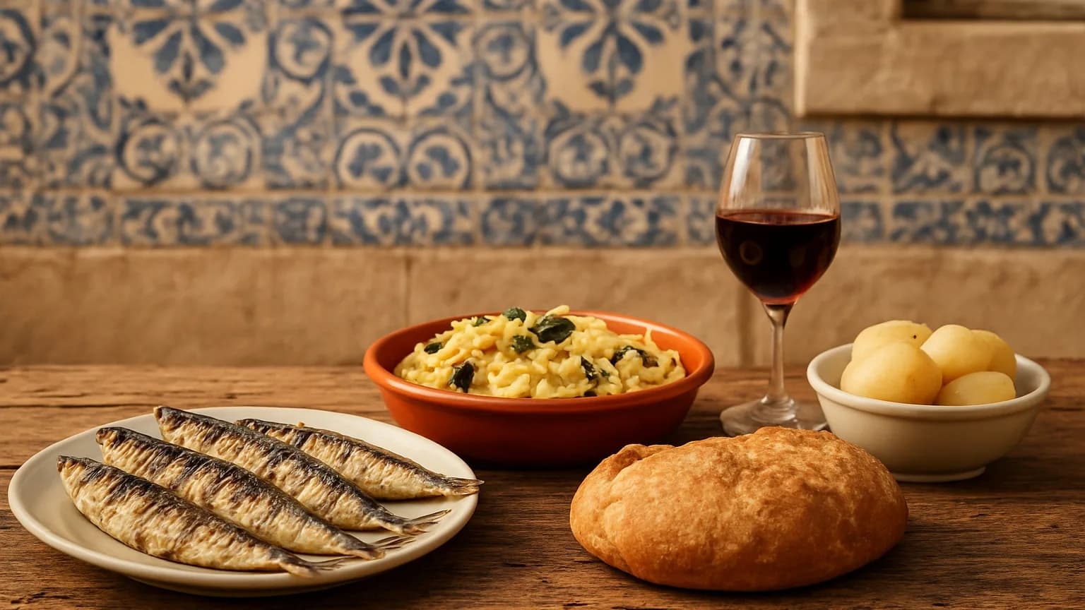 Table de plats portugais